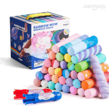 RAINBOW WOW SIDEWALK CHALK - 36 Colors Kit with 2 Holders